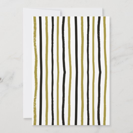 Gestreepte Masquerade Halloween Kostuum Feest Kaart (Achterkant)