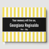 Gestreepte Memorial Guestbook Gastenboek (Voorkant)