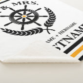 Gestreepte meneer en mevrouw Anchor Familienaam Sherpa Deken (3/4)