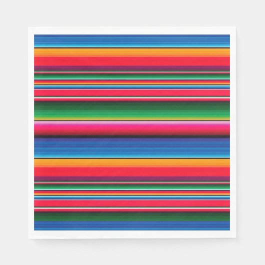 Gestreepte Mexicaanse sarape servetten (Voorkant)