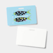 gestreepte migrerende vis elke kleur Thunder_Cove Badge (Voor- en achterkant)
