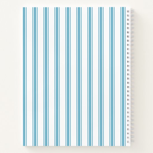  gestreepte minimalistische script aangepaste rece notitieboek (Achterkant)