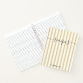  gestreepte minimalistische script aangepaste rece notitieboek (Binnen)