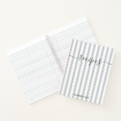 gestreepte minimalistische script aangepaste rece notitieboek (Binnen)