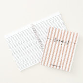  gestreepte minimalistische script aangepaste rece notitieboek (Binnen)
