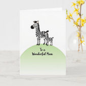 Gestreepte Moeder Liefde Kaart (Gele Bloem)