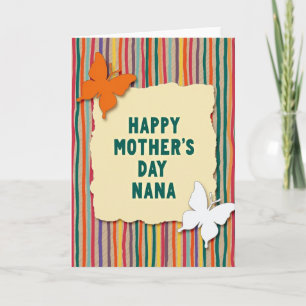 Gestreepte Moederdag Nana Kaart