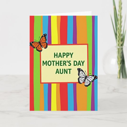 Gestreepte Moederdag Oom Kaart (Voorkant)