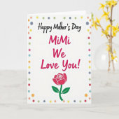 Gestreepte Moeders Liefde Kaart (Gele Bloem)