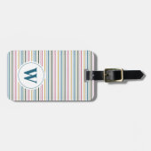 Gestreepte Monogram Bagage Labels (Voorkant horizontaal)