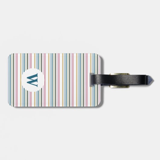 Gestreepte Monogram Bagage Labels (Achterkant horizontaal)