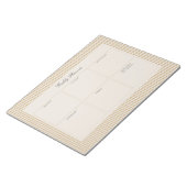 Gestreepte Mosterd Weekly Planner tearaway notitie Notitieblok (Schuin)