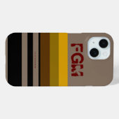 Gestreepte naam initialen Case-Mate iPhone case (Achterkant (horizontaal))