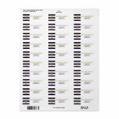 Gestreepte Nautical Adresetiketten Anchor Navy Gol Etiket (Full Sheet)