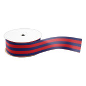 Gestreepte | Navy Blue en Red | Eventuele grootte Grosgrain Lint (Spoel)