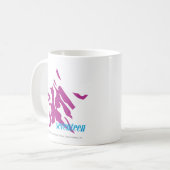 Gestreepte Paars 4 Koffiemok (Voorkant links)