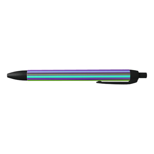 Gestreepte Paarse, Aqua & Chartreuse Pen (Bodem)