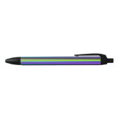 Gestreepte Paarse, Aqua & Chartreuse Pen (Bovenkant)