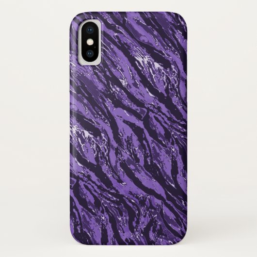 Gestreepte Paarse Camo Case-Mate iPhone Case (Achterkant)