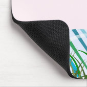 Gestreepte paaseieren Lavendel Mousepad Muismat (Hoek)