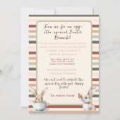 Gestreepte paashaas met aangepaste foto kaart (Voorkant)