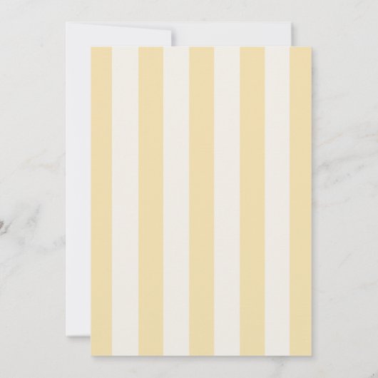 Gestreepte Palm Tree Monogram Classy Beach Wedding Kaart (Achterkant)