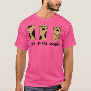 Gestreepte papierschaar, grappige kat1 t-shirt