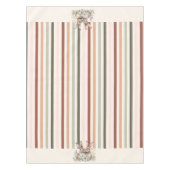 Gestreepte pastel Bunny Border Spring Tafelkleed (Voorkant)