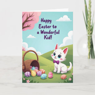 Gestreepte Pastel Lente Kaart