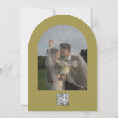 Gestreepte pastelboog bruiloft kaart (Achterkant)