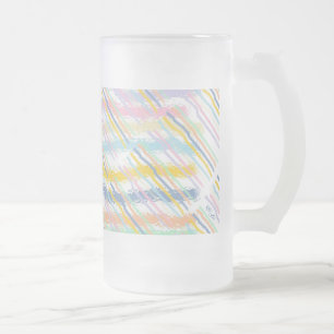 Gestreepte pastels (gemengde patronen) matglas bierpul