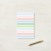 Gestreepte Pastels Post-it® Notes (Op bureau)