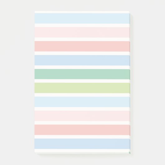 Gestreepte Pastels Post-it® Notes (Voorkant)