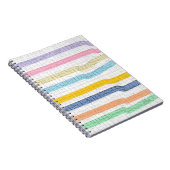 Gestreepte Pastels Textuur Notitieboek (Rechterzijde)