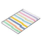 Gestreepte Pastels Textuur Notitieboek (Linkerzijde)