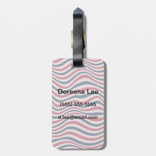 Gestreepte patroon 2 bagagelabel (Achterkant verticaal)