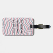 Gestreepte patroon 2 bagagelabel (Achterkant horizontaal)