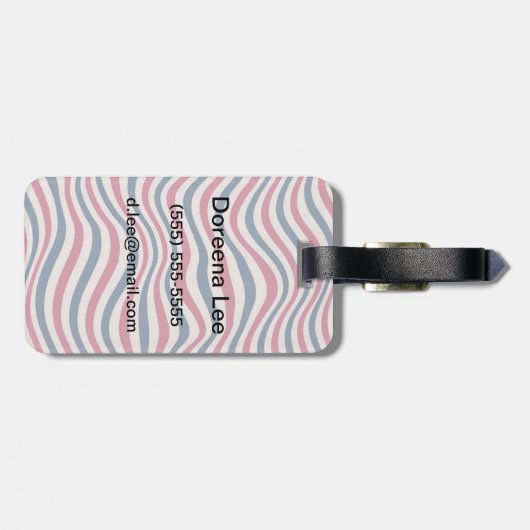 Gestreepte patroon 2 bagagelabel (Achterkant horizontaal)