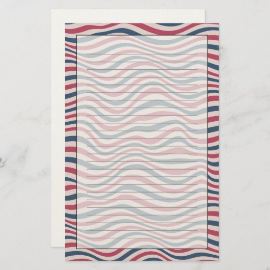 Gestreepte patroon 2 briefpapier (Voorkant / Achterkant)