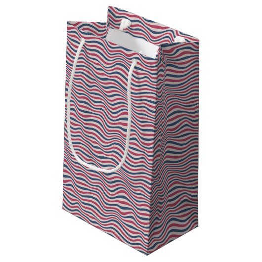 Gestreepte patroon 2 klein cadeauzakje (Achterkant Gekanteld)