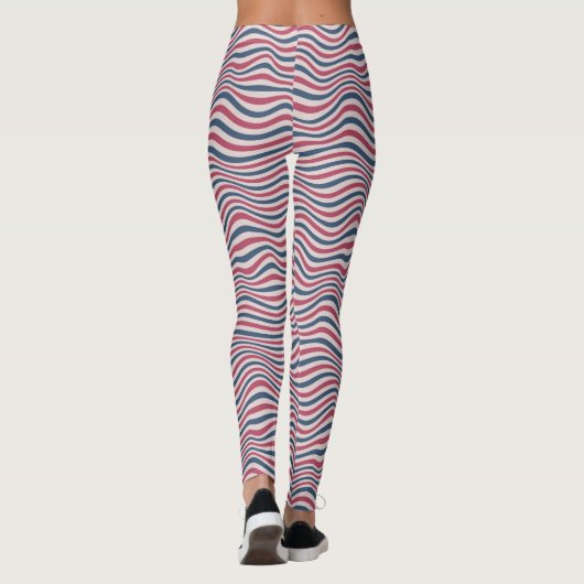 Gestreepte patroon 2 leggings (Achterkant)