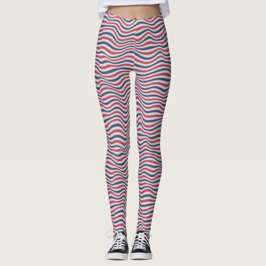 Gestreepte patroon 2 leggings (Voorkant)
