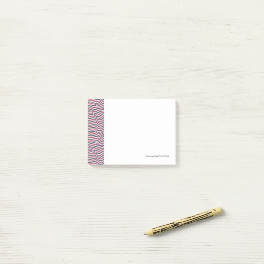 Gestreepte patroon 2 post-it® notes (Op bureau)