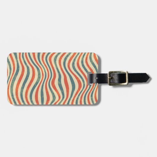 Gestreepte patroon bagagelabel (Voorkant horizontaal)