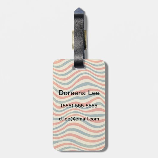 Gestreepte patroon bagagelabel (Achterkant verticaal)