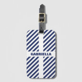Gestreepte patroon en naam bagagelabel (Voorkant (verticaal))
