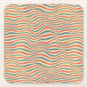 Gestreepte patroon kartonnen onderzetters