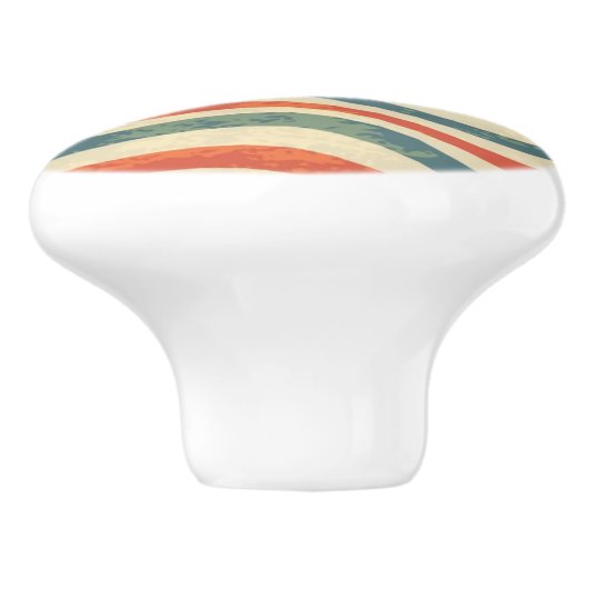 Gestreepte patroon keramische knop (Zijkant)