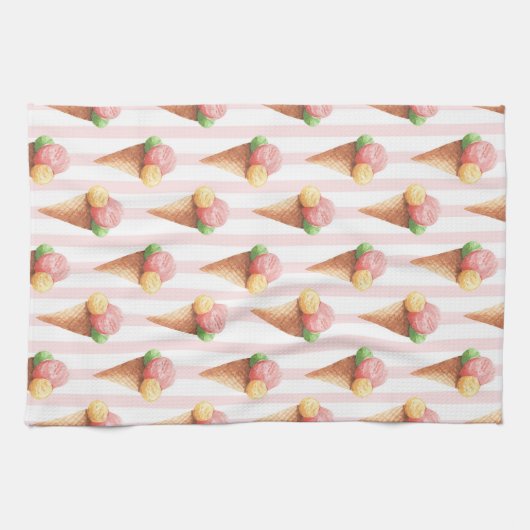 Gestreepte patroon met ijs theedoek (Horizontaal)