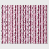 Gestreepte patroon met rozen cadeaupapier (Vlak)